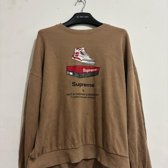 Crewneck Supreme cokelat second Sweater