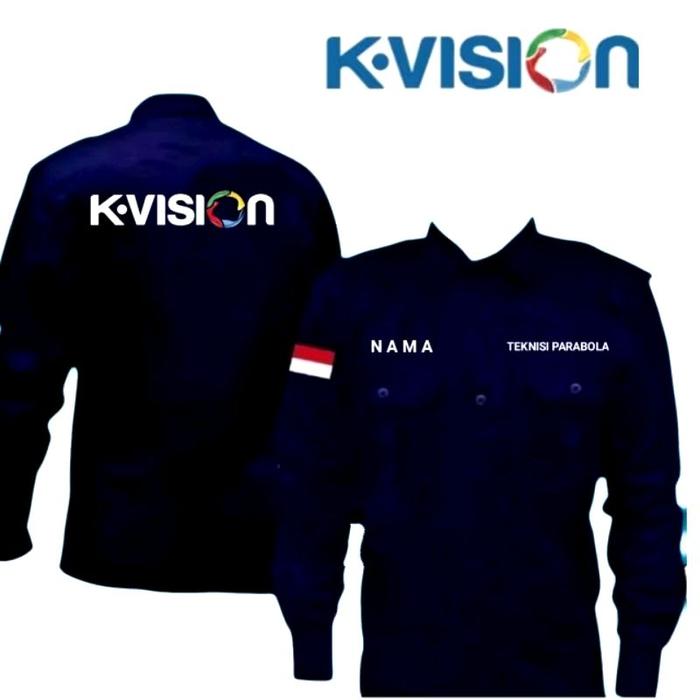 KEMEJA KVISION BAJU KVISION SERAGAM KVISION FULL Bordir