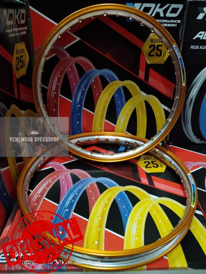 Velg Alumunium Yoko Two Tone Gold/Silver 140x17 Original Thailand