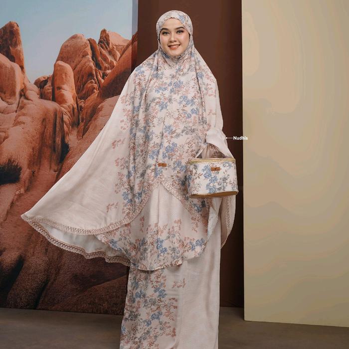 [NEW] • VATYA MUKENA • NADHEERA LUXURY / Mukena Dewasa Potongan Resleting Rayon Premium Renda Bunga 
