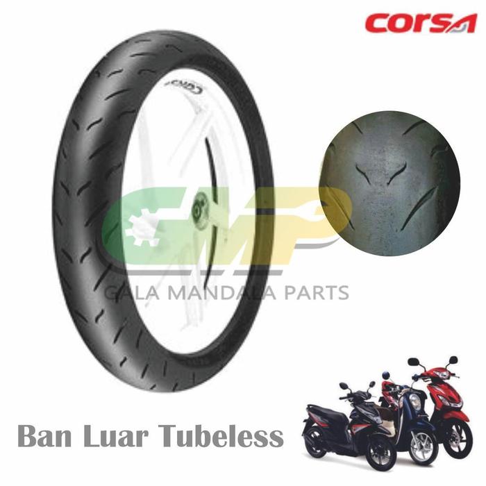 Corsa R46 Ban Luar Tubeless Matic 80/90/100 R 14 Soft Compound