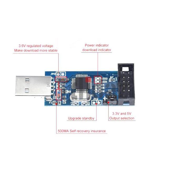 USBASP USBISP Pemrograman AVR Resmi USB ISP USB ASP ATMEGA8 ATMEGA128