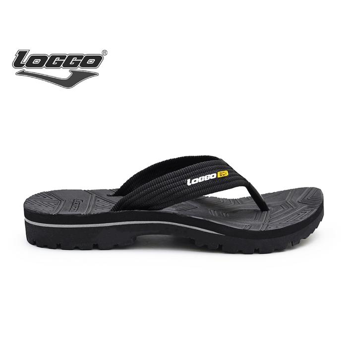Loggo - Sandal Borneo series - Sandal Japit Gunung Pria size 38-43 Black