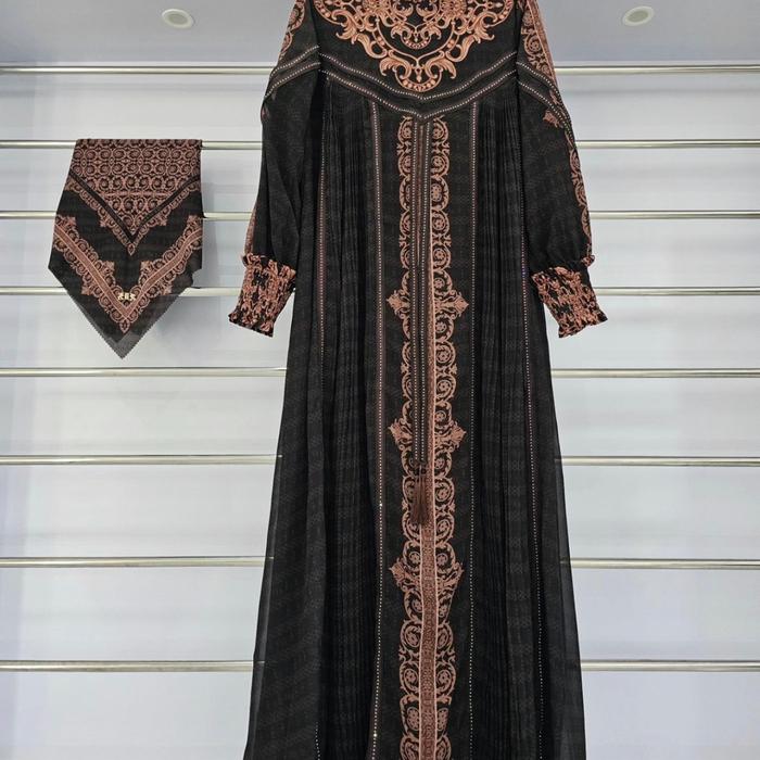 Gamis syari brand DS dines sukijo eles lina sukijo syari sracf Muslim Wanita Dewasa Dress Mewah