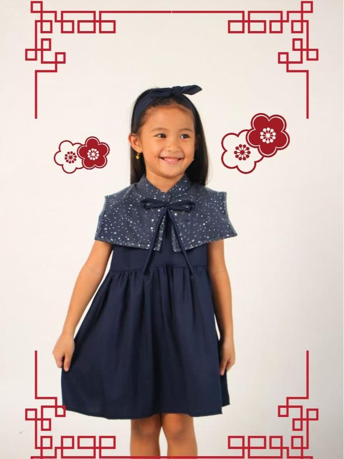 Sweet Joey - Dress Imlek Anak Dan Bayi Perempuan Sincia Blue Tulle Lunar