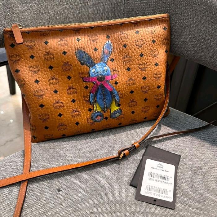 (PL) MCM Rabbit cognac crosbody bag