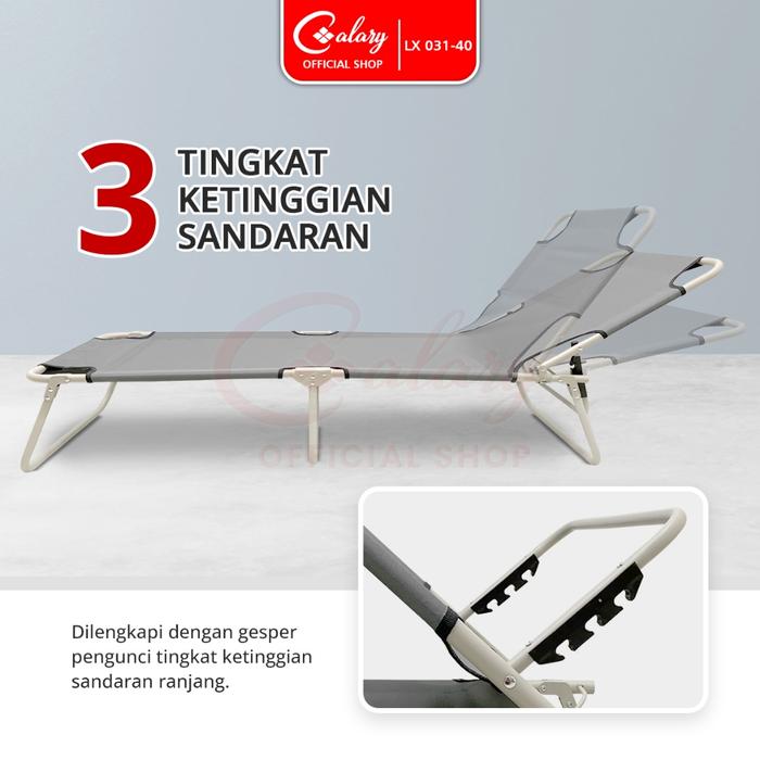 SPEEDS Ranjang Lipat Tempat Tidur Aluminium Portabel Velbed Lipat Berkemah Outdoor Indoor 031-40