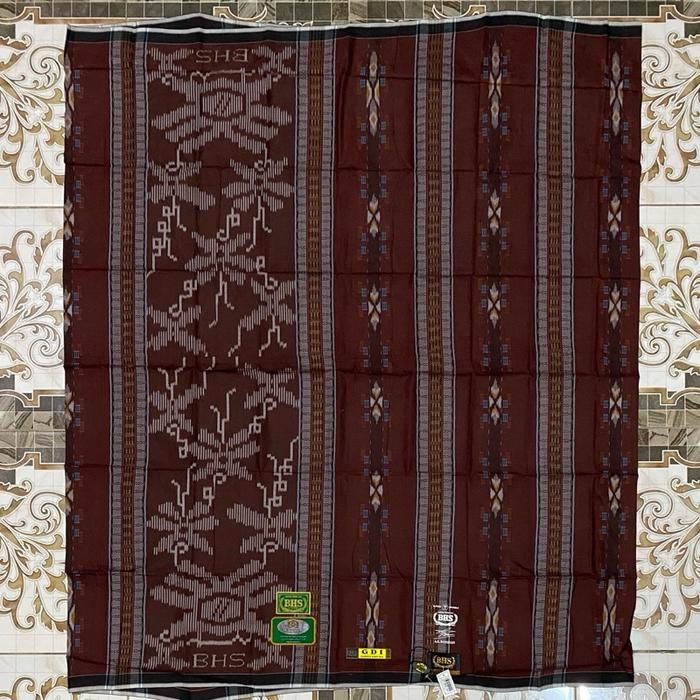 Sarung BHS GDI Full Sutera 210/2 Gold Warna Cokelat Tua