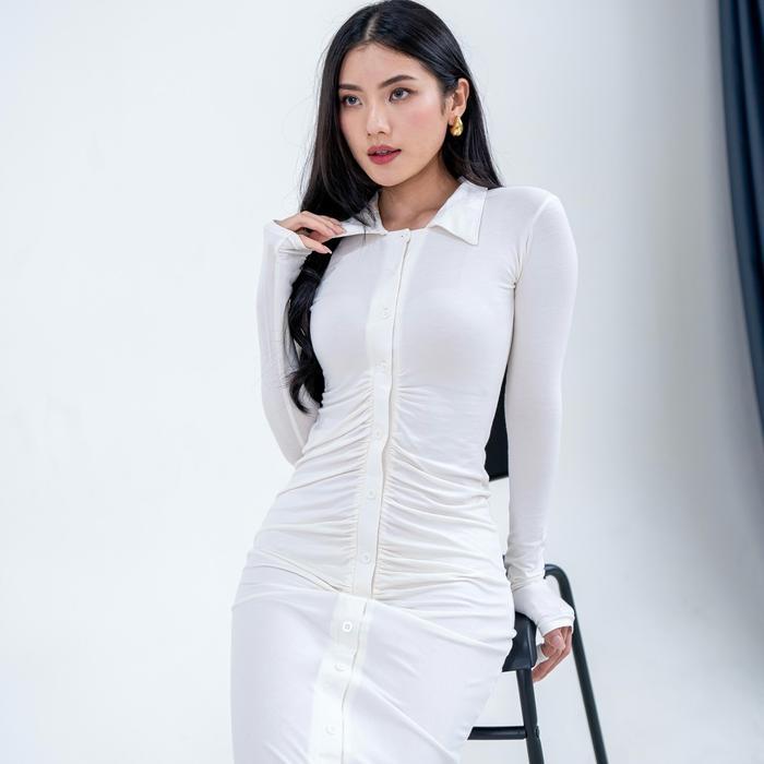 Promo FAYANNA WRINKLE DRESS Baju Casual Gaun Pesta Wanita COD