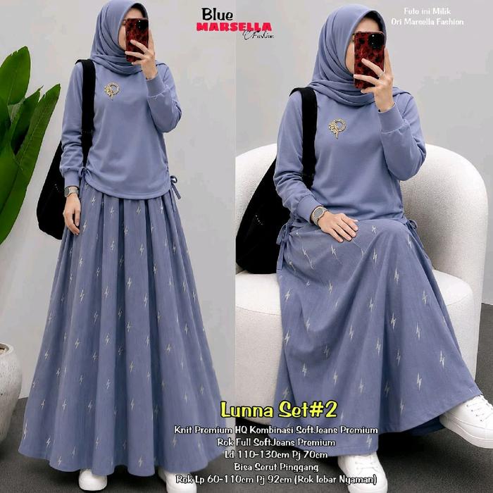 lunna set knit premium by marsella Marsella