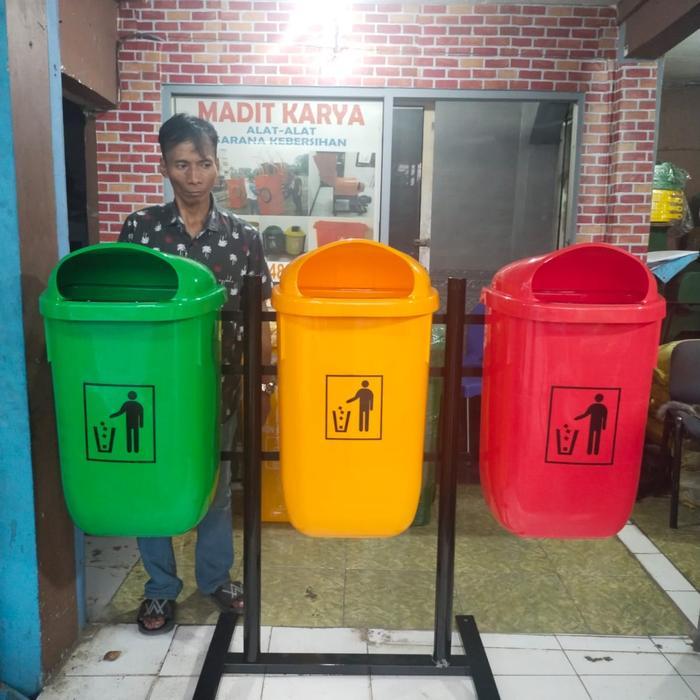 tempat sampah 3 deret 50 liter dalton