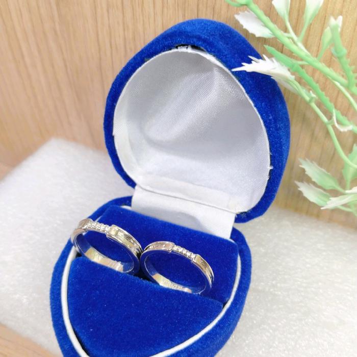 cincin mas 10k dan silver murni kombinasi cantik mewah dan elegan custom sehari selesai
