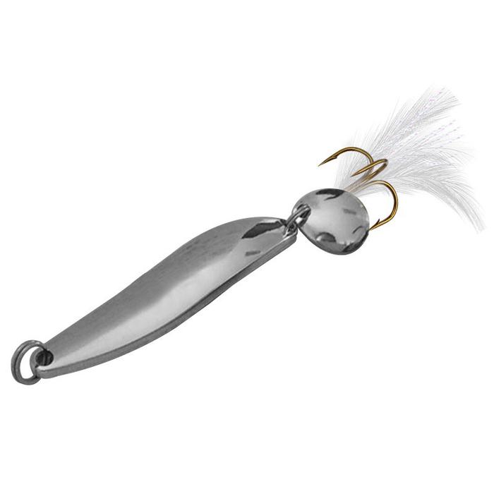 1pcs Metal Gold Sliver Spoon Fishing Lure Sequined Hard Baits Noise Paillette with Feather For Sea L