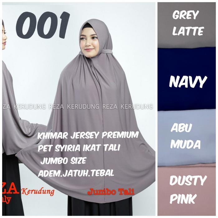 Bergo khimar jersey premium (adem.tebal)tali ikat belakang super jumbo - warna lain