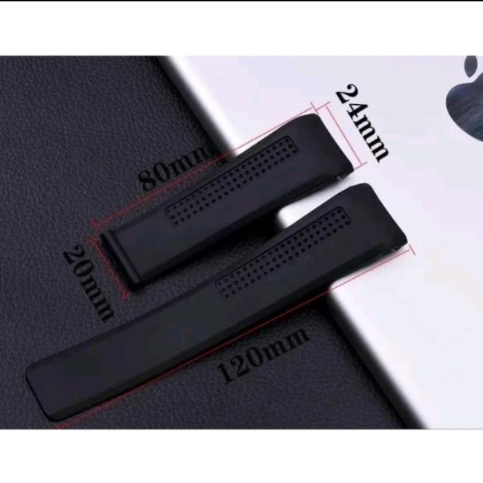 STRAP tali karet rubber curved tali jam tangan  tag hauer grand carrera 22mm 24mm BEST PRICE