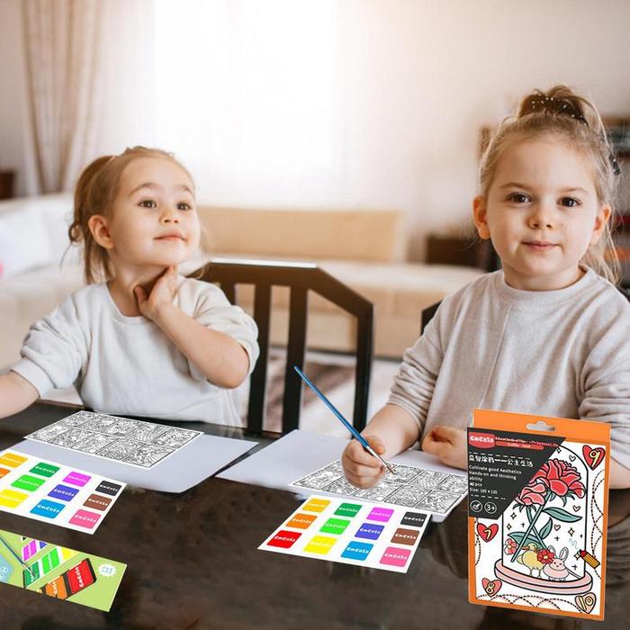 Watercolor Coloring Book 40Sheets Watercolor Books For Kids Cute
