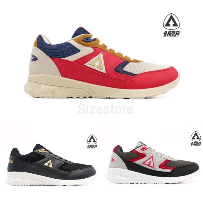 [ORIGINAL]Sepatu Aerostreet Osaka Series Merah Krem / Abu Merah / Hitam Putih 37 - 44 Sneakers Sport