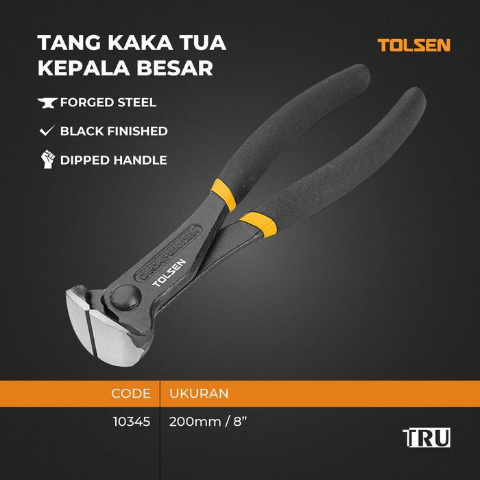 Tang Catut / Kakak tua 8" inch Bison Kepala Besar END CUTTING PINCER 10345 Tolsen