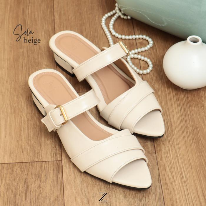 Heels Kulit - Heels Wanita 3 Cm