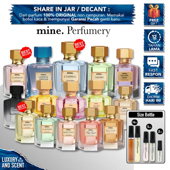 MINE PERFUMERY DECANT (SHARE IN JAR) Mine Dot ETHEREAL THERMAL Travel Size 1/2/5/10ml TATAMI | BIGE 