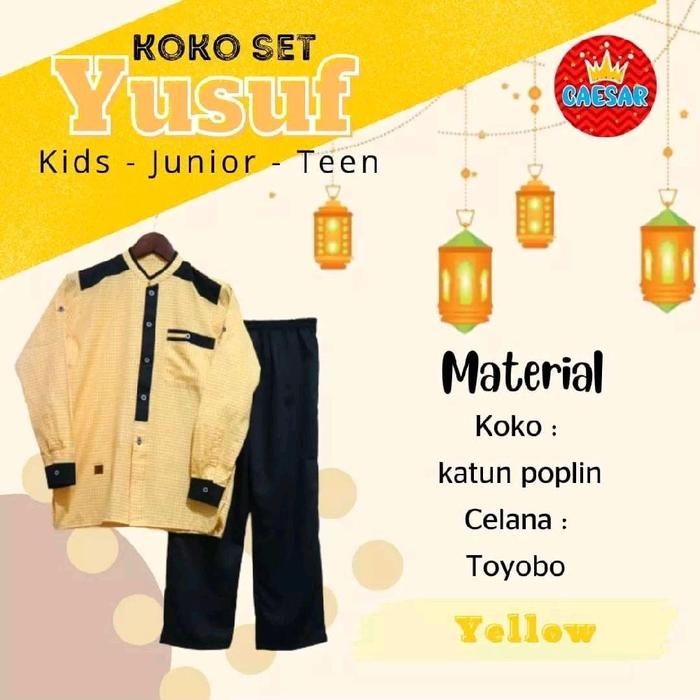 Bismillahirrahmanirrahim  KOKO SET YUSUF CAESAR  Sdh 1 set koko dan celana Spesifikasi : Bahan koko: