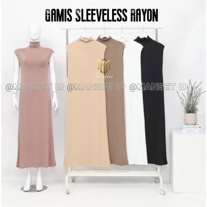 Inner Dress Tanpa Lengan | Inner Dress Rayon | Gamis Tanpa Lengan | Inner Dress Tanpa Lengan Premium