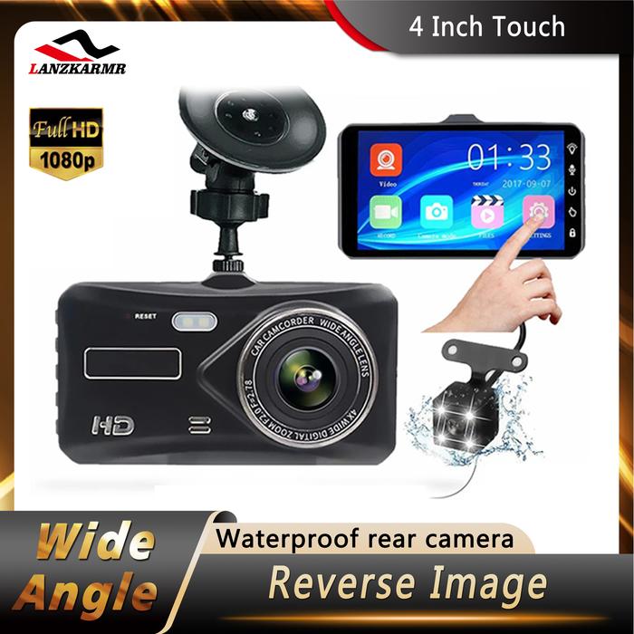 Camcorder Car DVR Dashcam 4 Inch IPS Touch Screen 170° G-Sensor Dual