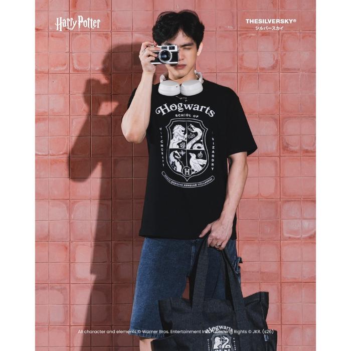 Thesilversky Harry Potter Hogwarts School T-shirt | Kaos Harry Potter Official