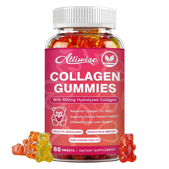 Alliwise Hydrolyzed Collagen Gummies Support Skin Joint Hair Nails