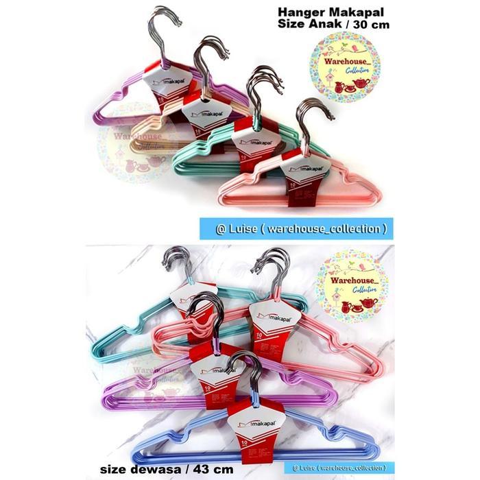 Gantungan baju / Hanger stainless makapal Baju Kawat Celup Warna / hanger besar/kecil hanger gantung