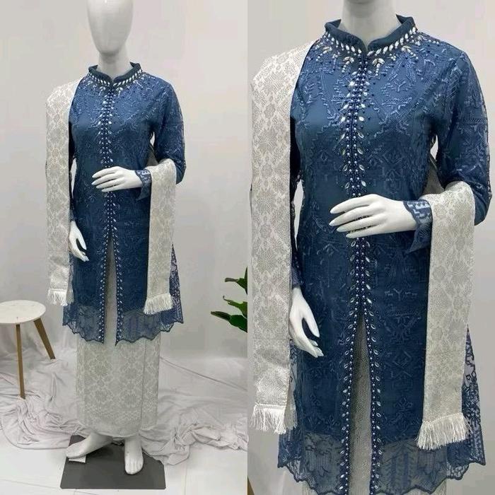 COD- TUNIK KEBAYA TILE PAYET BUTIK-KEBAYA MODERN (( KHUSUS SATU SET FREE SELENDANG PLUS HIJAB ))keba