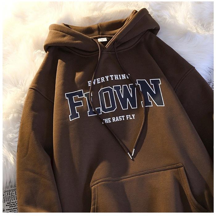 HOODIE PRIA FLOWN EVERYTHING PREMIUM FLEECE TEBAL HOODIE DISTRO OVERSIZE UNISEX SWEATER HOODIE POLOS