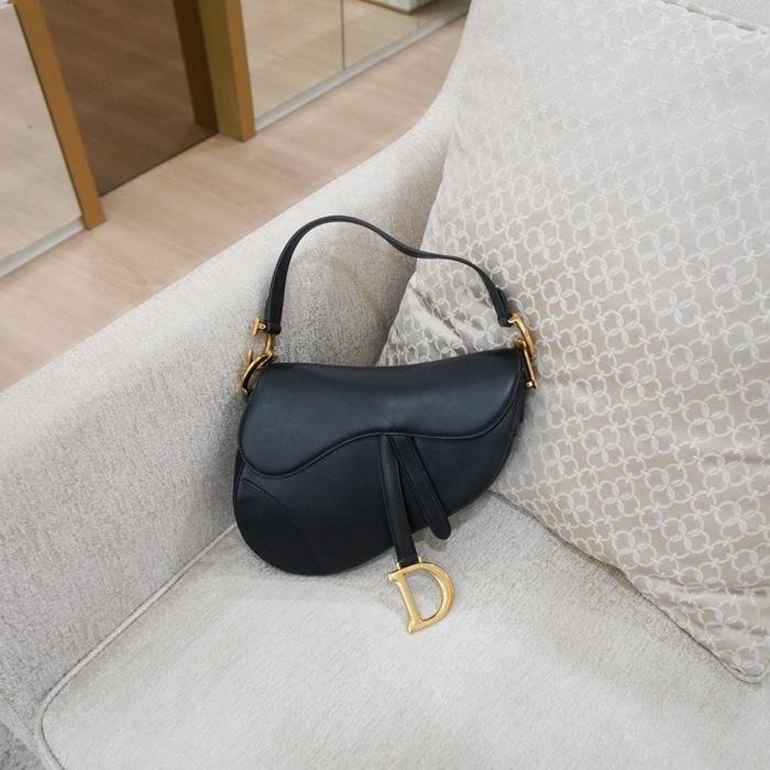 Dior Saddle Medium Shiny Calfskin Black GHW 2018 GARANSI 100% AUTHENTIC