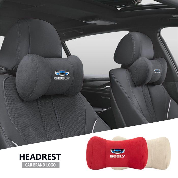 Car Seat Safety Headrest Pad Auto Logo Neck Pillow For Geely Atlas