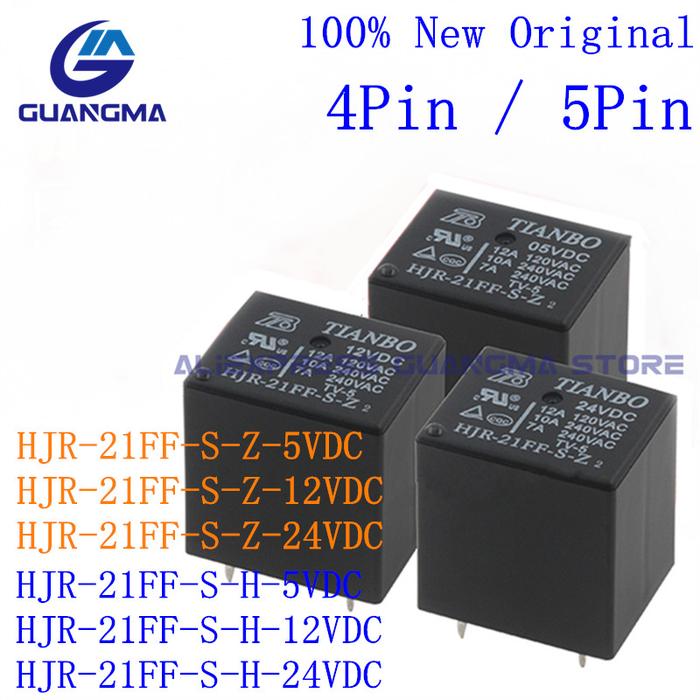 10PCS Power Relay HJR-21FF-S-Z 5VDC HJR-3FF-S-Z 12VDC HJR-3FF-S-Z