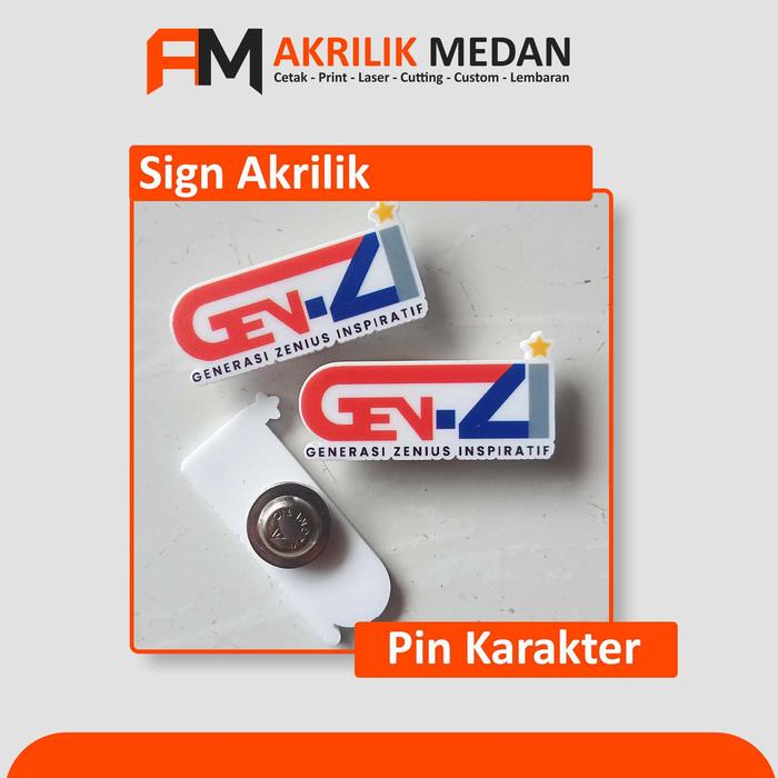 Akrilik MEDAN Pin Karakter Custom Akrлик UV printing Bahan Tahan lama Proses Jelas Kustomisasi Sesua
