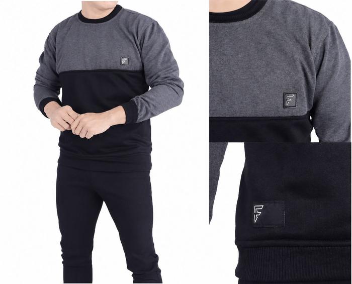Jaket Creneck Hoodie Pria Polos Forward system