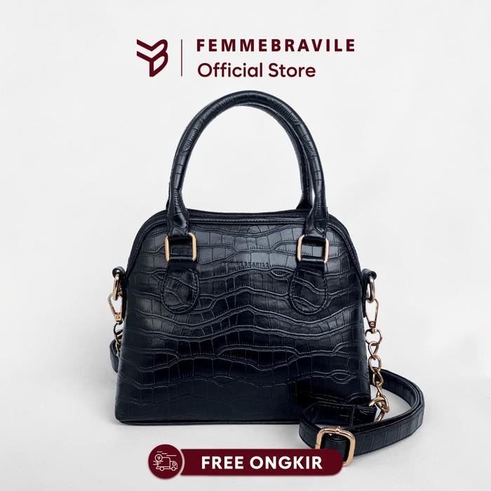 Femmebravile Sling Bag Tas Selempang Wanita Fashion Women Shoulder bag Femo S Croco