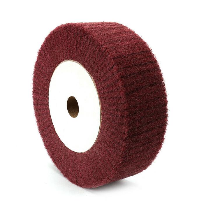 150/200mm Nylon Fiber Flap Polishing Wheel Disc 320 Grit Non-Woven