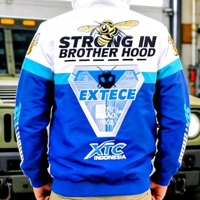 Jaket Bomber  XTC racing sexyroad strong in brotherhood full bordir Berlaber Resmi DPP XTC Indonesia