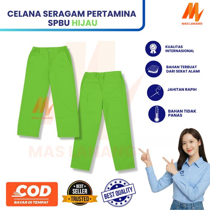 Celana Spbu | Seragam Spbu Operator | Baju Celana Spbu | Seragam Spbu Hijau | Seragam Pertamina | Ba