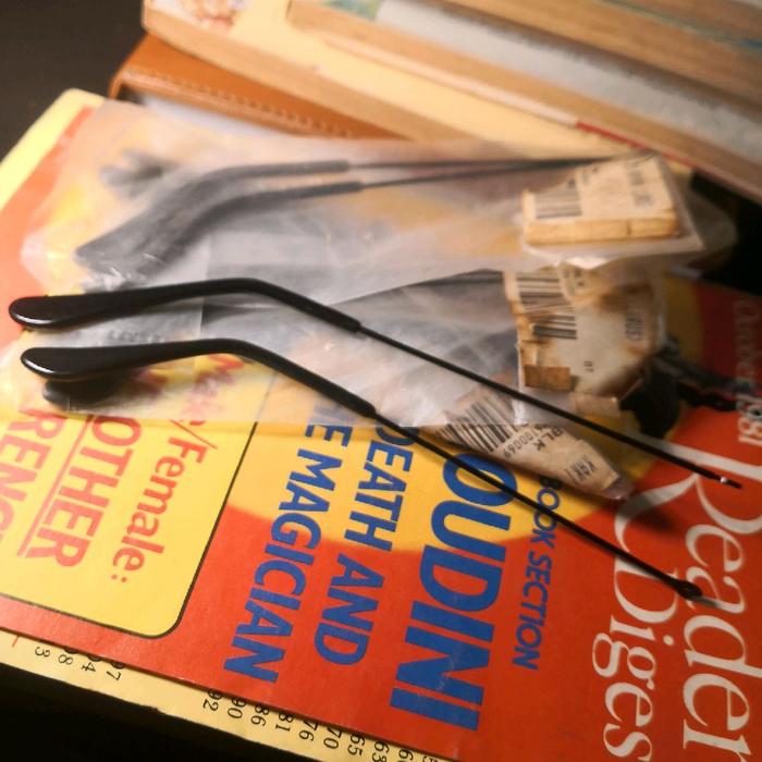 Part vintage asli jadul Temple Arm kacamata aviator rayban BL hitam