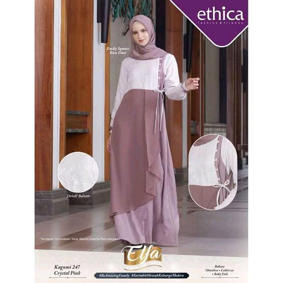 GAMIS DEWASA ETHICA KAGUMI 247 WARNA CRYSTAL PINK