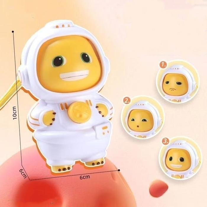 Nailong Dino Berubah Wajah Mainan Nailong Dino Kuning Spin Head Ornamen Model Dekompresi Penghilang 