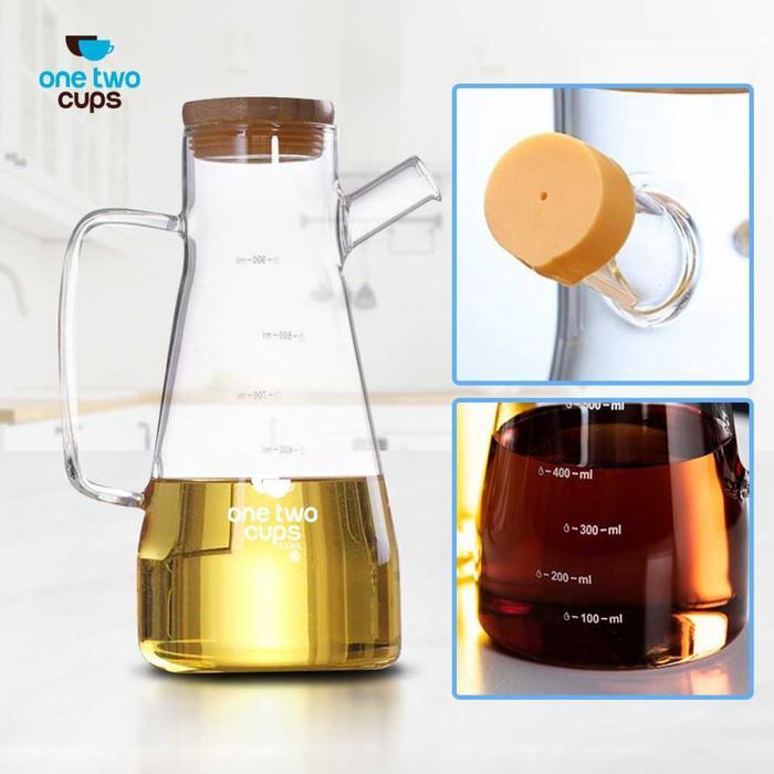 Botol Minyak Borosilicate Glass Oil Pot 900ml -BL419