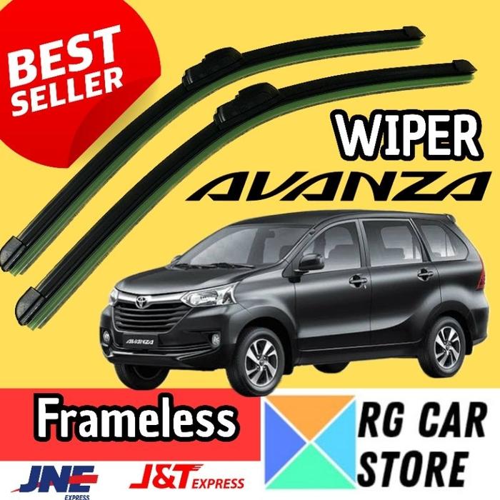 Wiper Kaca Mobil Toyota Avanza Dan Veloz Model Frameless Merek Flatmoon Original Garansi 1 Tahun