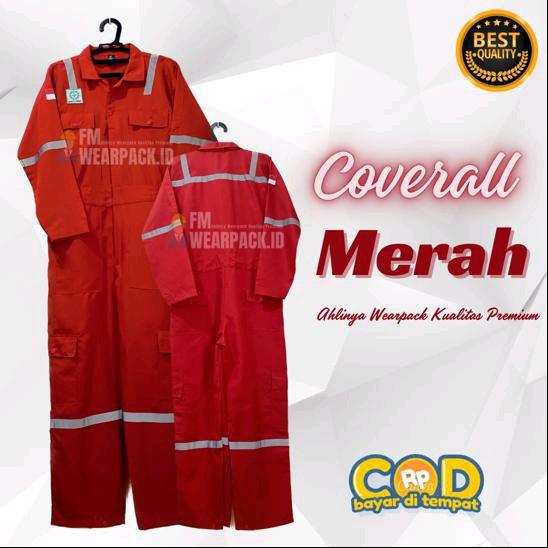 WEARPACK MERAH WEARPACK COVERALL WEARPACK PERTAMINA WEARPACK MIGAS BAJU SAFETY BAJU PROYEK