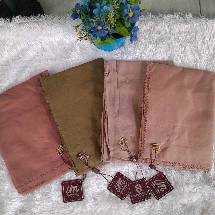 Umama scarves polos kemasan pouch
