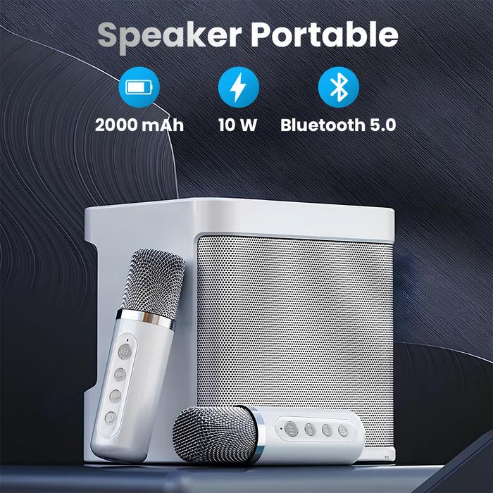 Mtos Mall | Speaker Karaoke Bluetooth | Speaker Portable 10W | Speaker Dengan Mikrofon