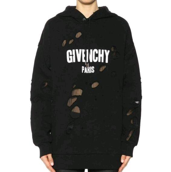 Givenchy Men's Broken Logo Pullover Hoodie Neiman Marcus